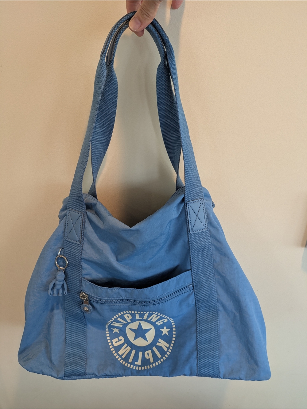 Kipling Art Medium Blue Tote Bag